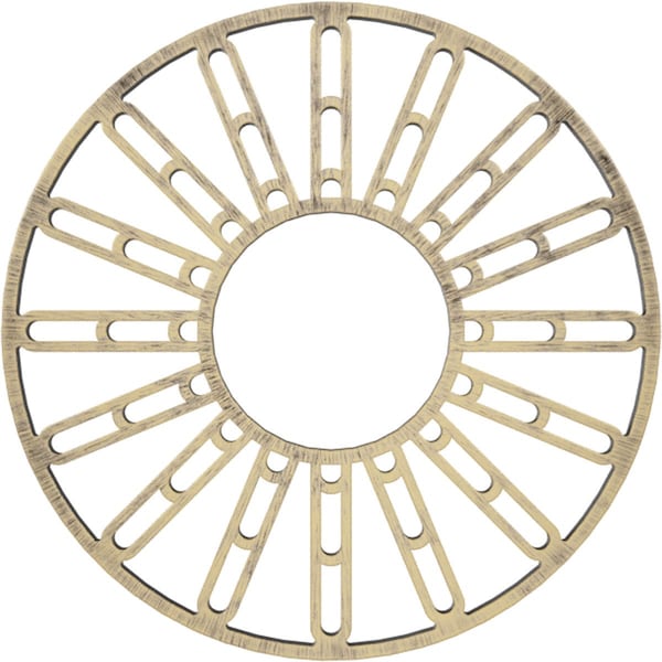 Ekena Millwork Hale Architectural Grade PVC Pierced Ceiling Medallion, Antiqued Pale Gold, 20"OD x 7 1/4"ID x 1/2"P CMPP20HHAPG - main